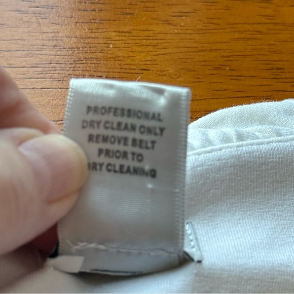 Vintage Y2K Cache Black White Colorblock Dress Size 8 Ruffle Collar Bodycon - Picture 13 of 13